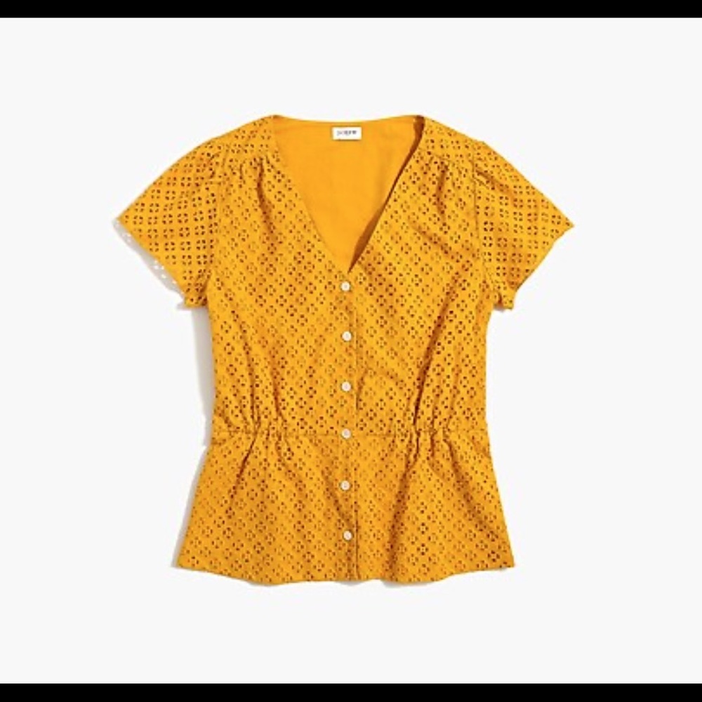 J Crew Eyelet Top